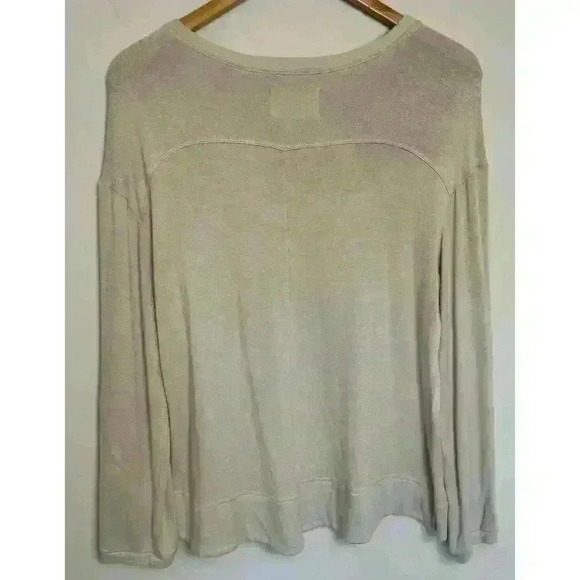 SOUTHCOTT Cream Oatmeal Color Long Sleeve Shirt Women S Very Soft Tunic Crew - Picture 2 of 11